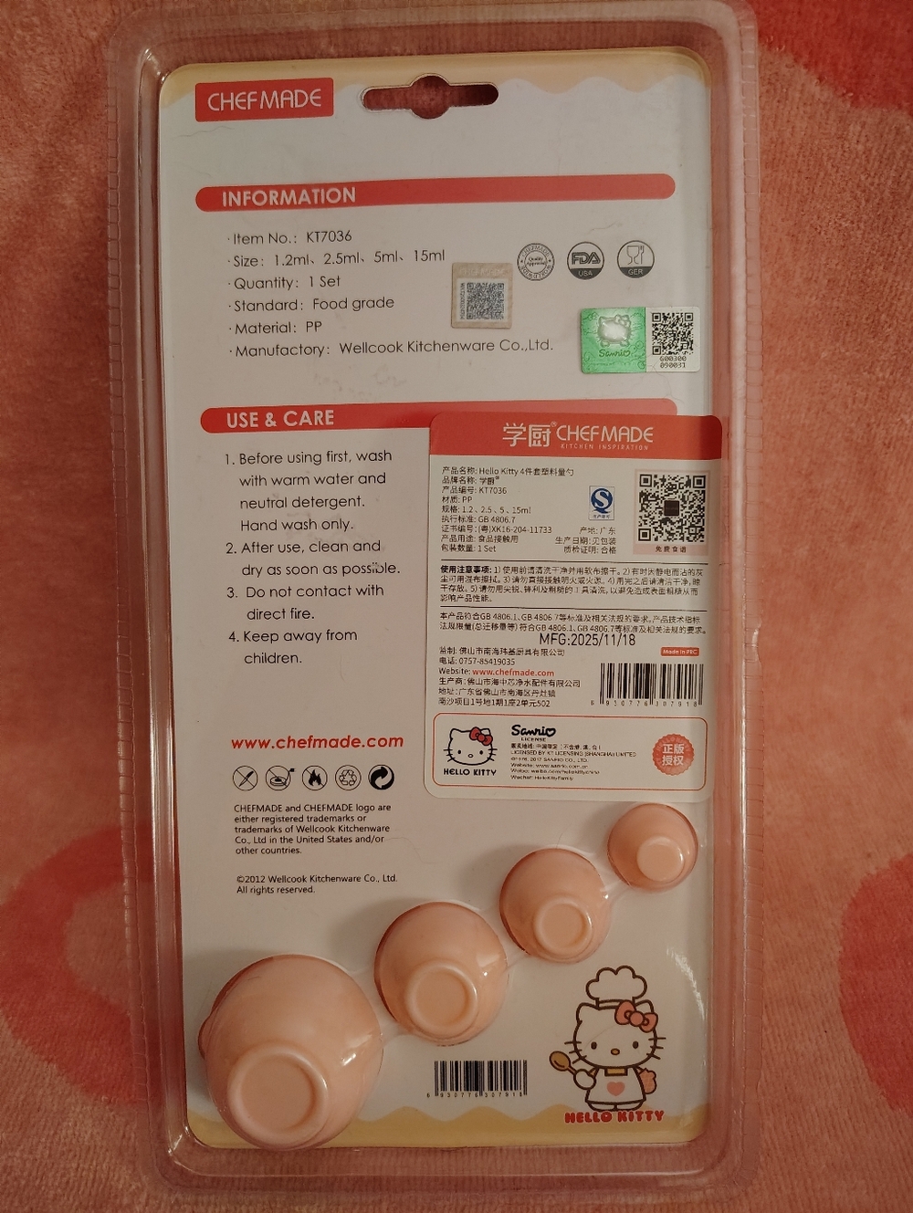 EXCLUSIVE - Hello Kitty Officially Licensed Measuring Spoons Set - Picture 7 of 7